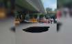 sink hole iit delhi flyover