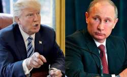 File photo of US President Donald Trump and his Russian