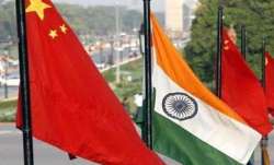 A representational image showing Indian and Chinese flags