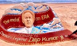 Sudarsan Pattnaik pays tribute to legendary actor Dilip Kumar with special sand art